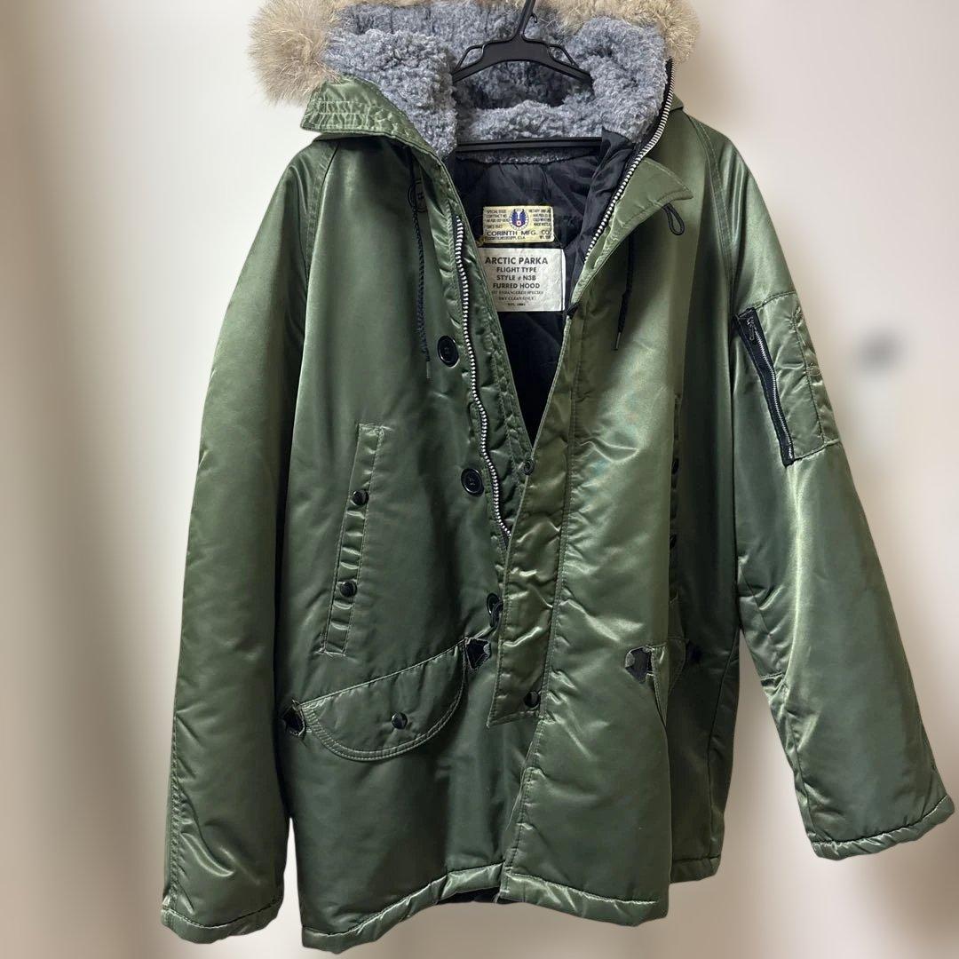 N3Bフライトパーカー オリーブグリーン アメリカ製