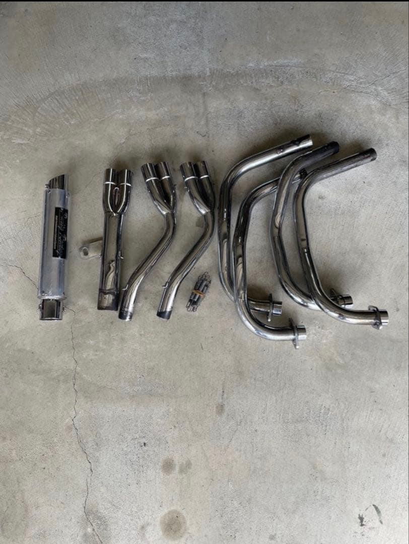 XJR400 4HM マフラー プリティーレーシング ガニマタ