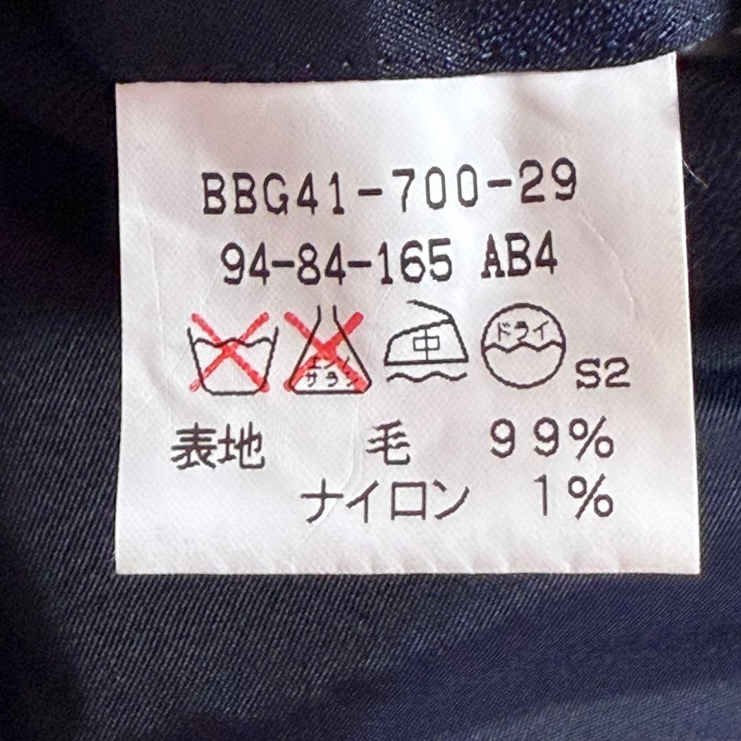 極美品 バーバリー 紺ブレ 刻印金ボタン ネイビー ダブル Mサイズ