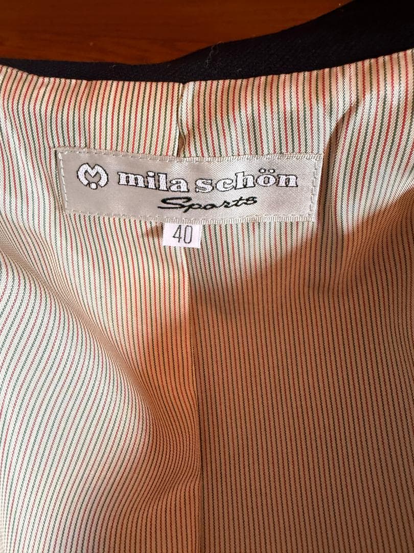 【新品未使用】日本製 ミラショーンスポーツ レディース高級ジャケット ネイビー