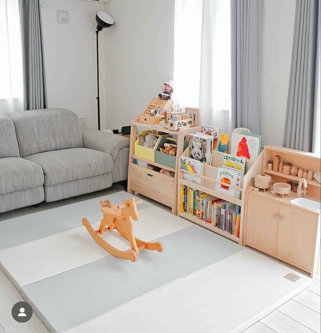 Caraz プレイマット4段 •無臭 4cm厚さ ベビーマット お昼寝マット防音