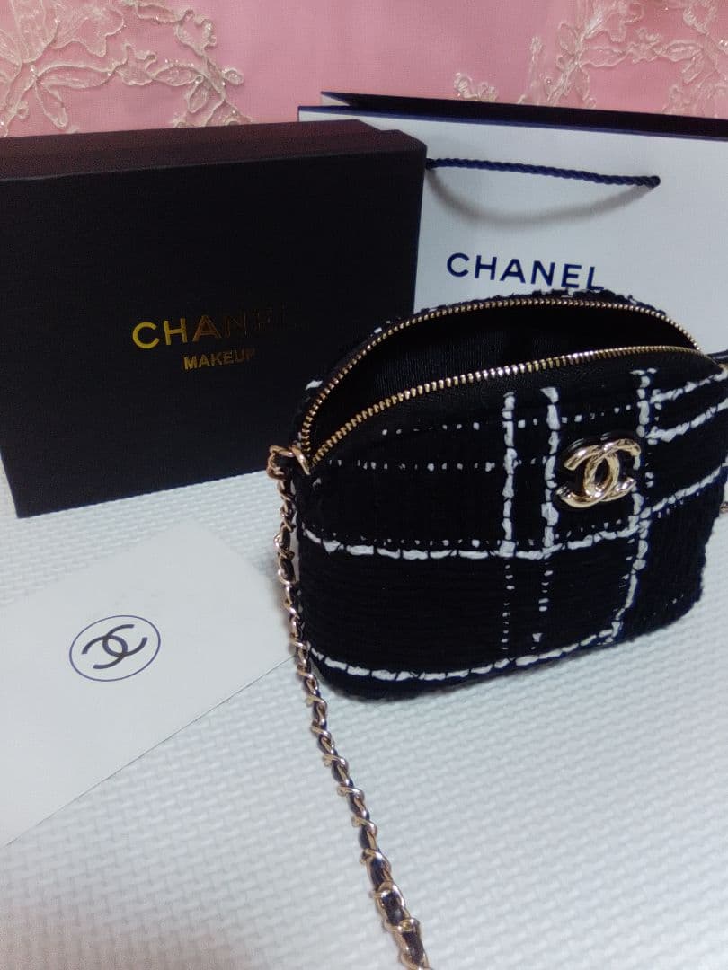 CHANEL ツイード チェック バッグノベルティ