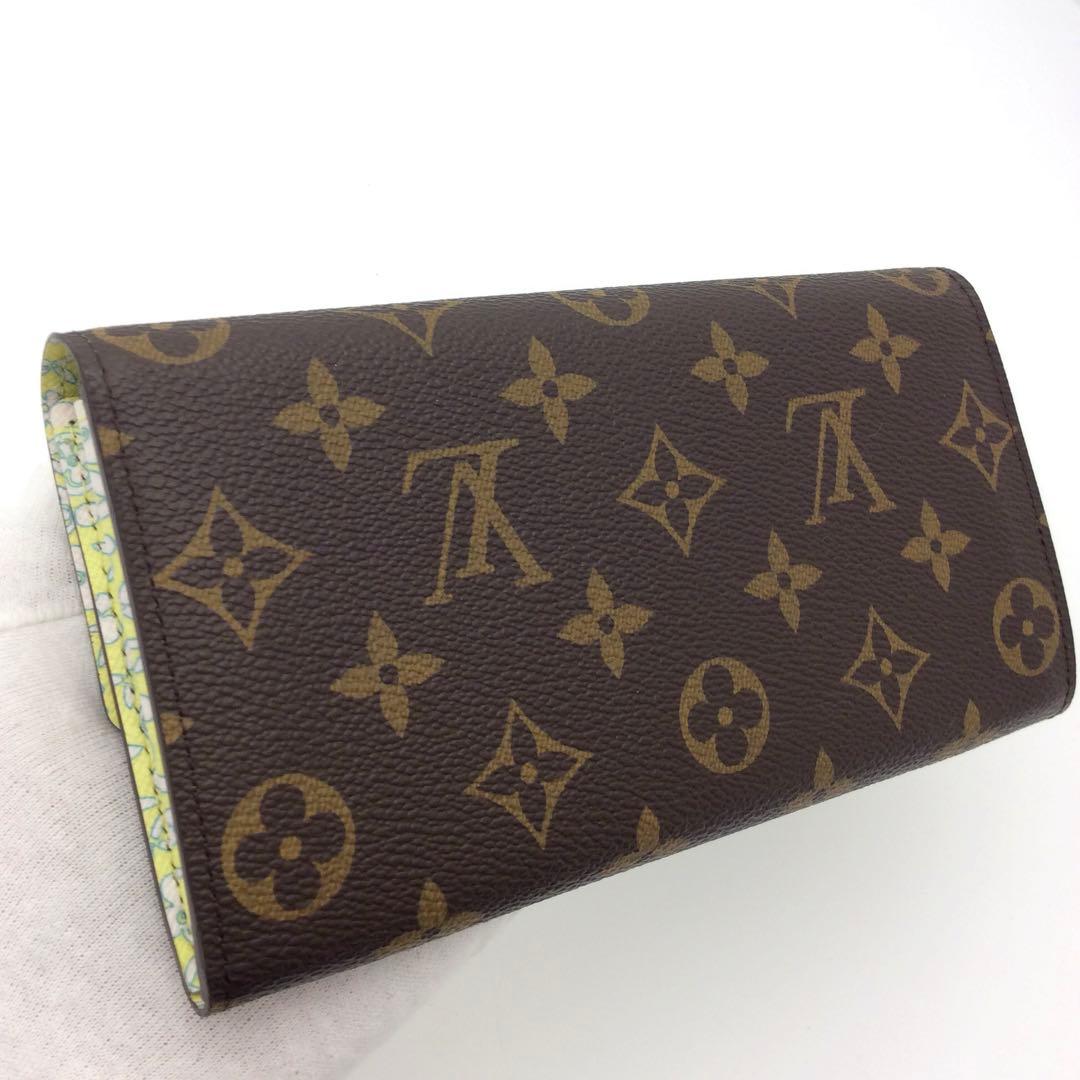 ルイヴィトン モノグラム フルリ ポルトフォイユ サラ 長財布 ヴェール