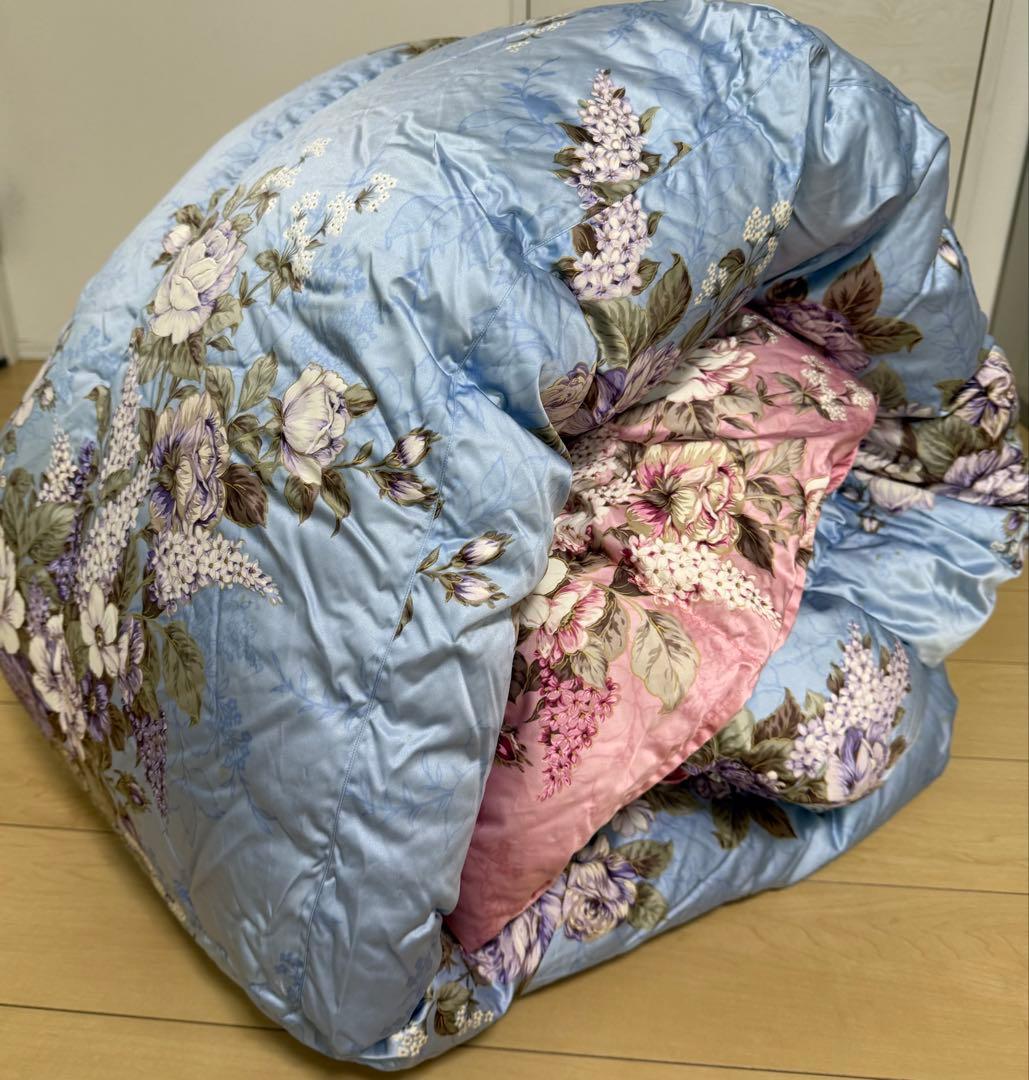 二枚重ね両サイドファスナー付き 最高級羽毛ふとん