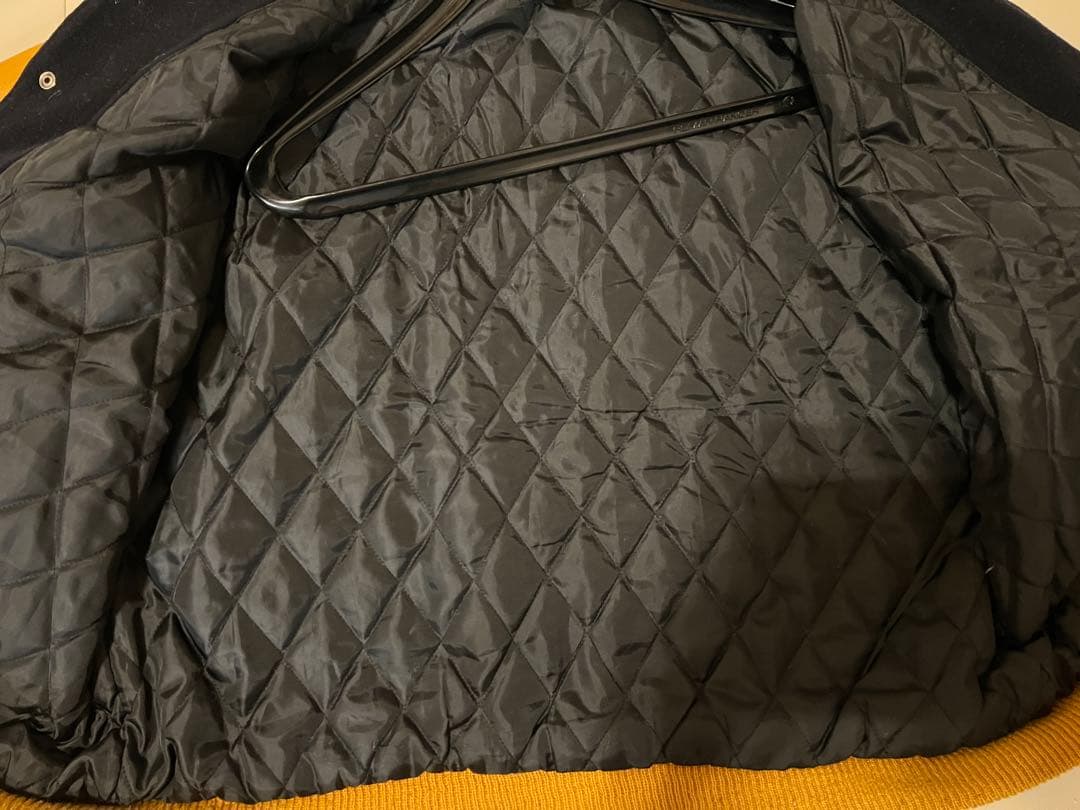 へむさん専用　STUSSY スタジャン M ネイビー/イエロー