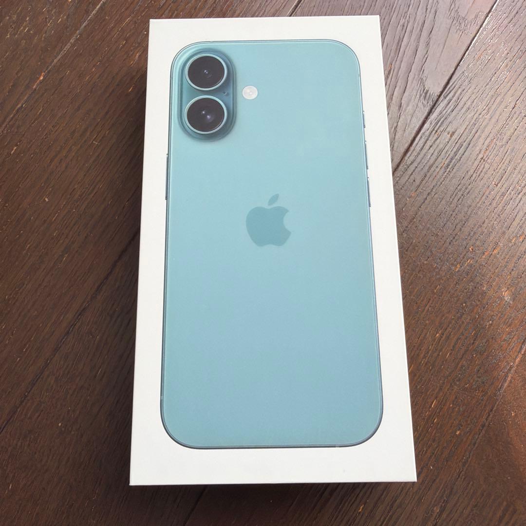 【美品】iPhone16 128GB SIMフリー ティール　新品フィルムつき