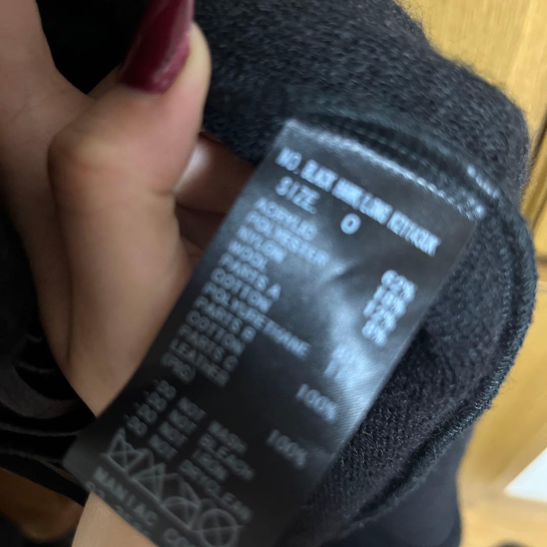 黒 フリンジ付き ロングコート