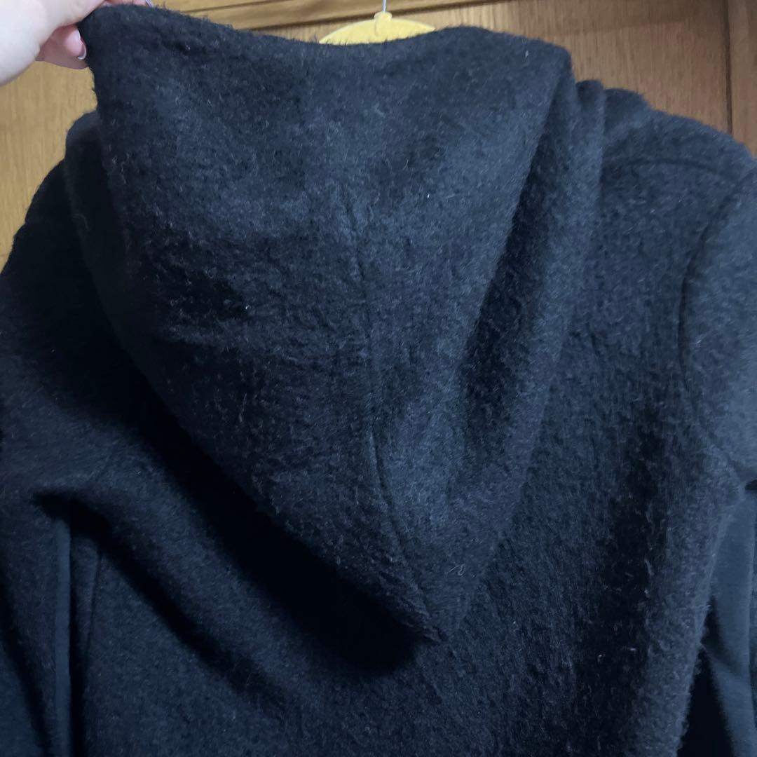 黒 フリンジ付き ロングコート