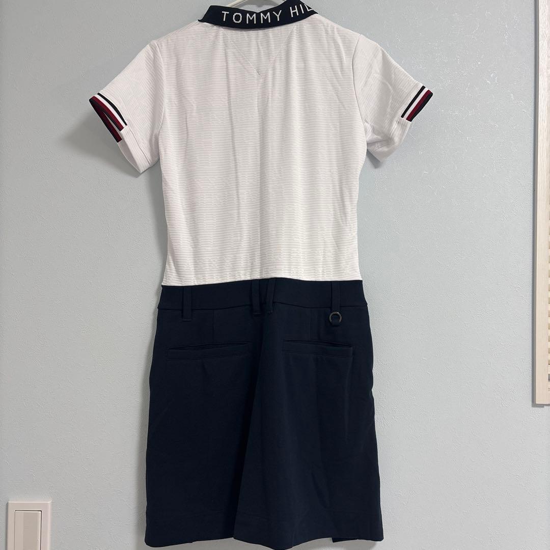 新品　トミーヒルフィガーゴルフ　ワンピース　ホワイト　ネイビー　Sサイズ