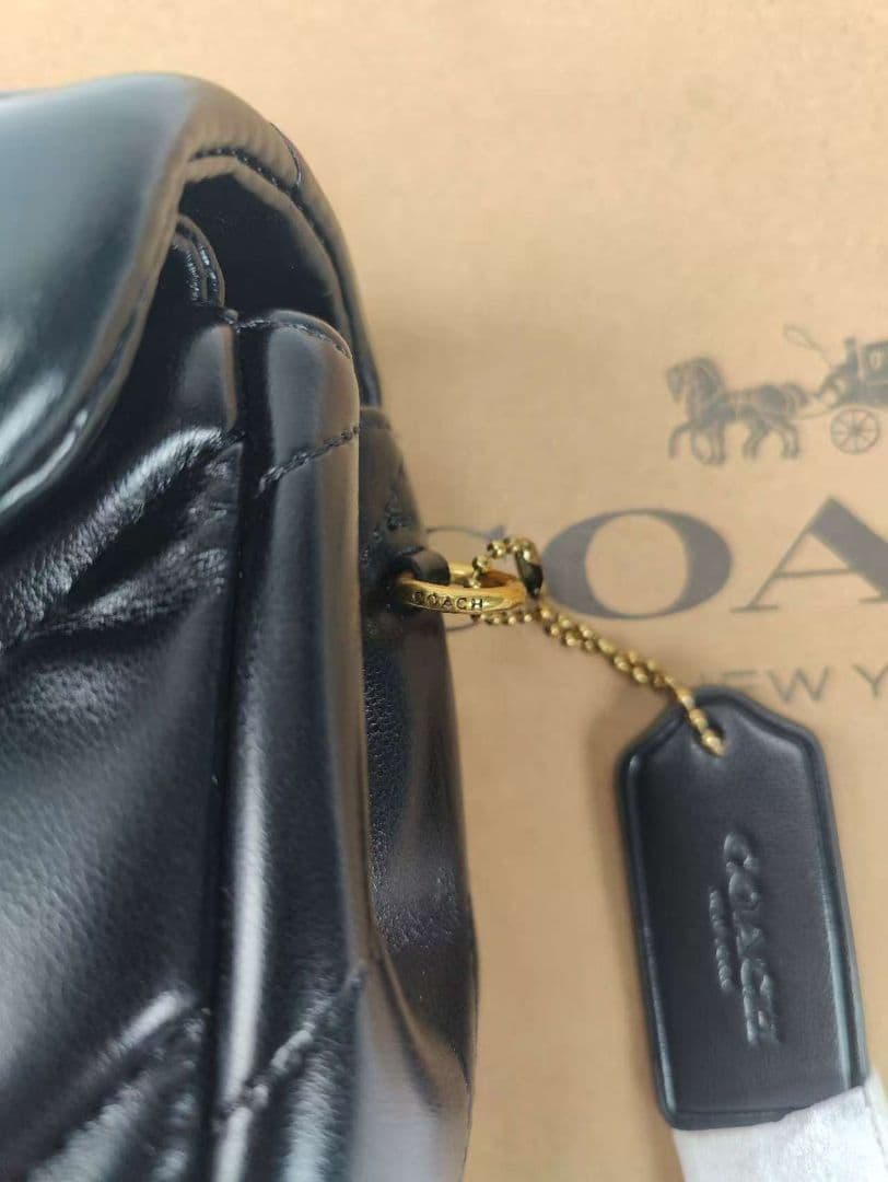 COACH コーチタビー ショルダー 26キルティング Cマークゴールド