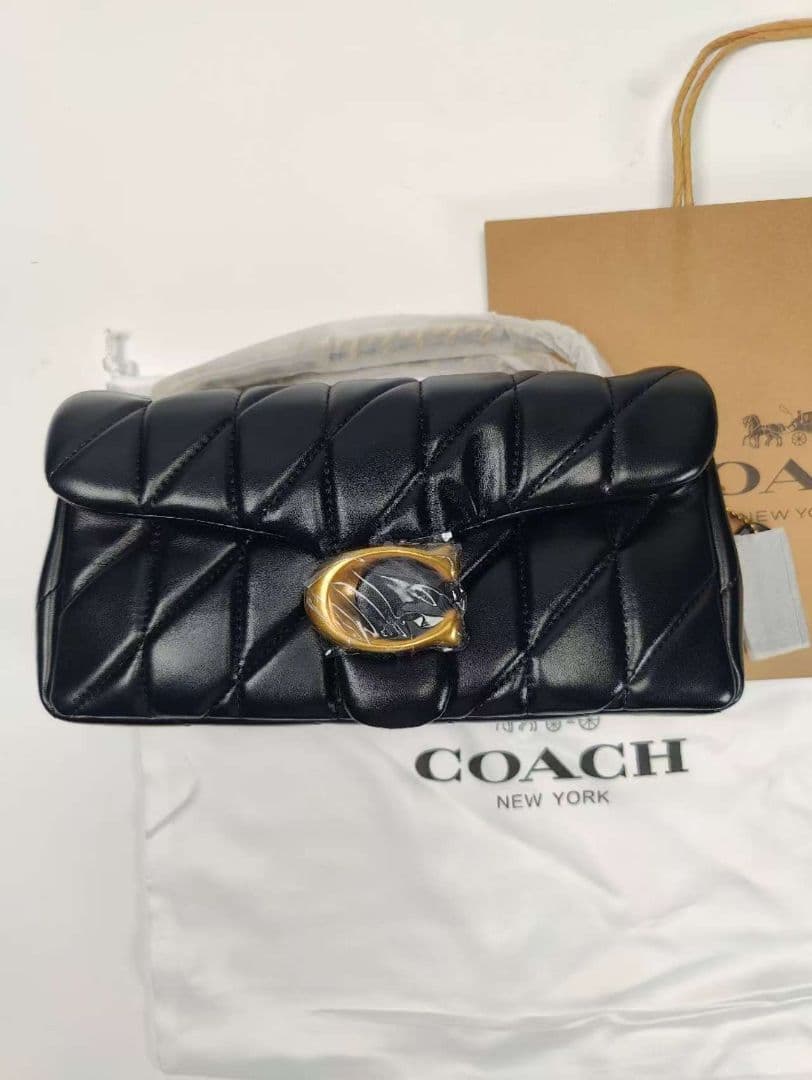 COACH コーチタビー ショルダー 26キルティング Cマークゴールド