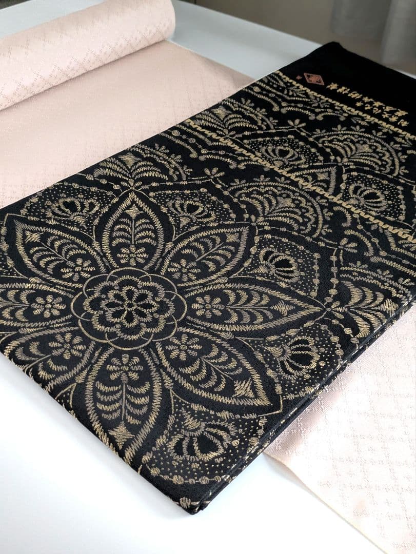 正絹菱屋善兵衛更紗文様袋帯美しいキモノ掲載お仕立て込