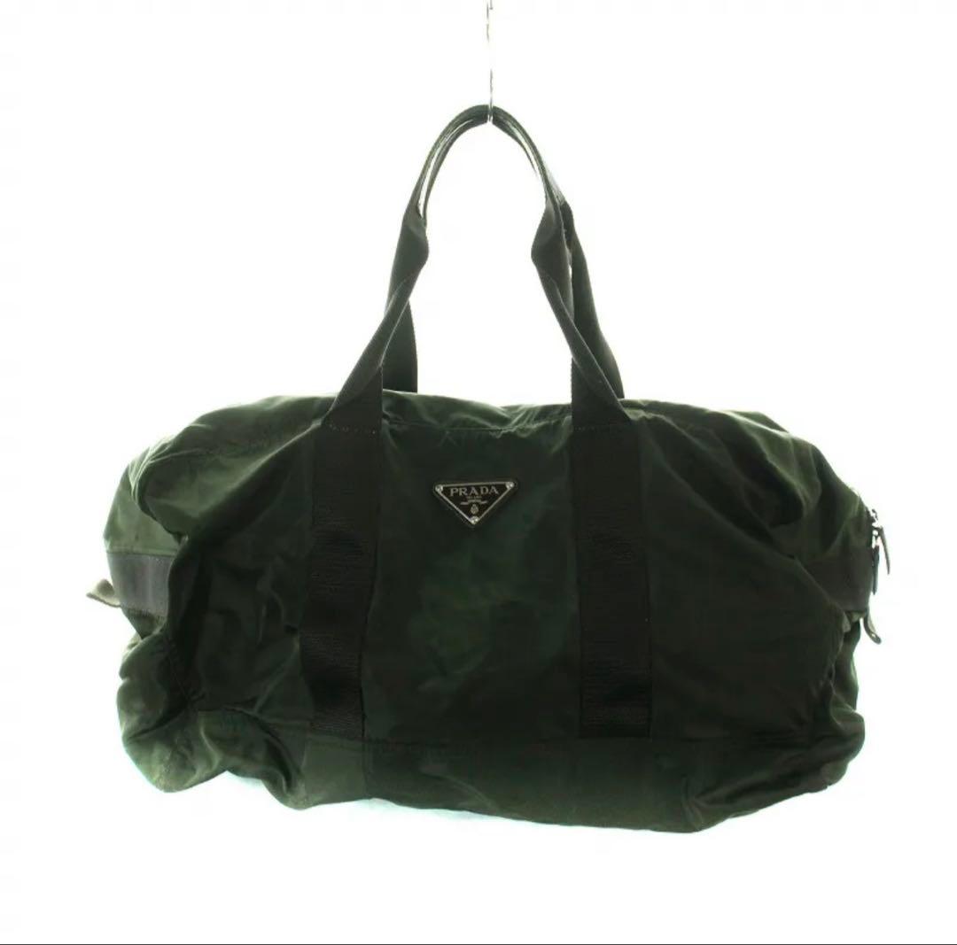 プラダ PRADA ボストンバッグ カーキ