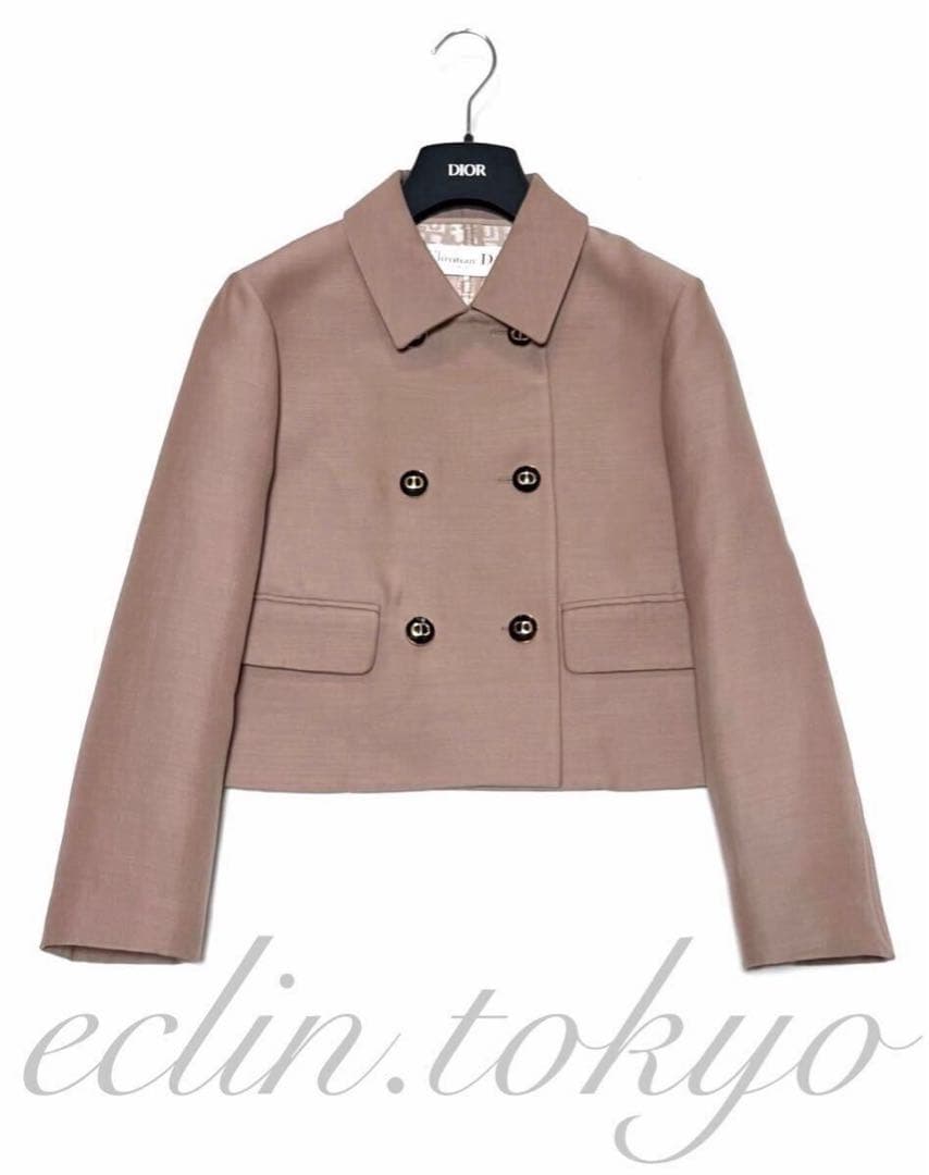新品同様2023 ディオール《裏地オブリーク総柄》ショートジャケット E4795