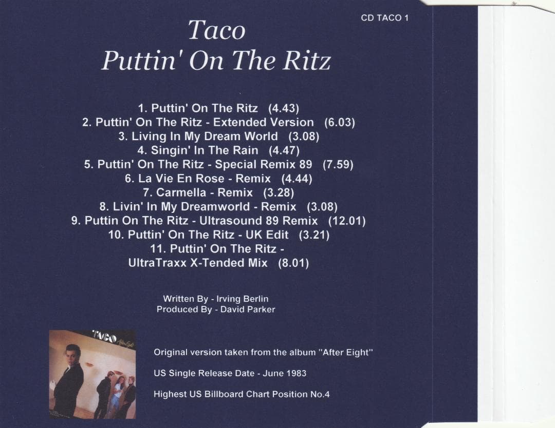 Taco　タコ　Puttin' On The Ritz　踊るリッツの夜　CD