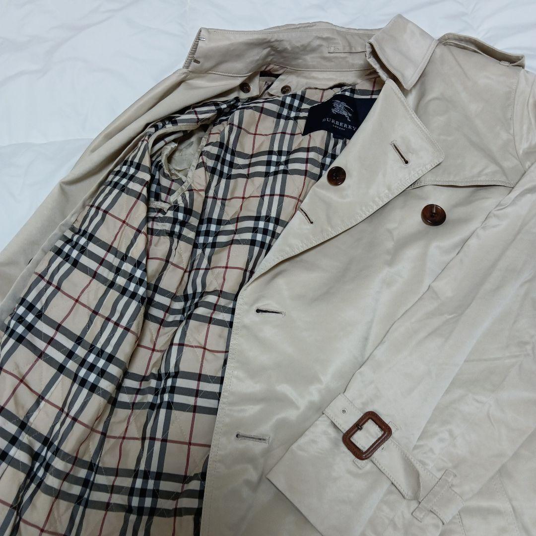 バーバリー ロンドントレンチコート ミドル ノバチェック ライナー 三陽商会製