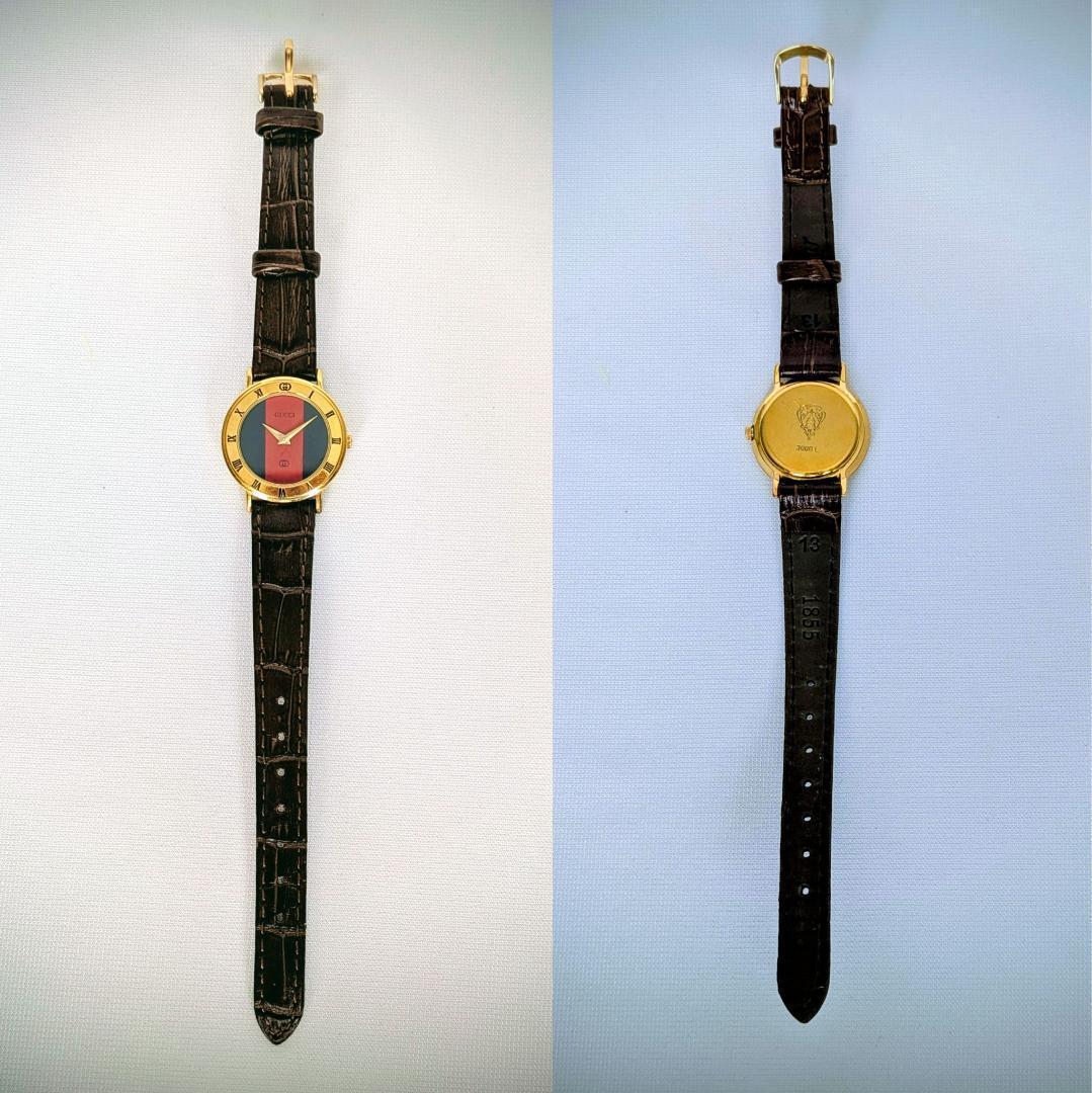 良品 GUCCIレディース腕時計3000Lシェリーライン キュート イタリア