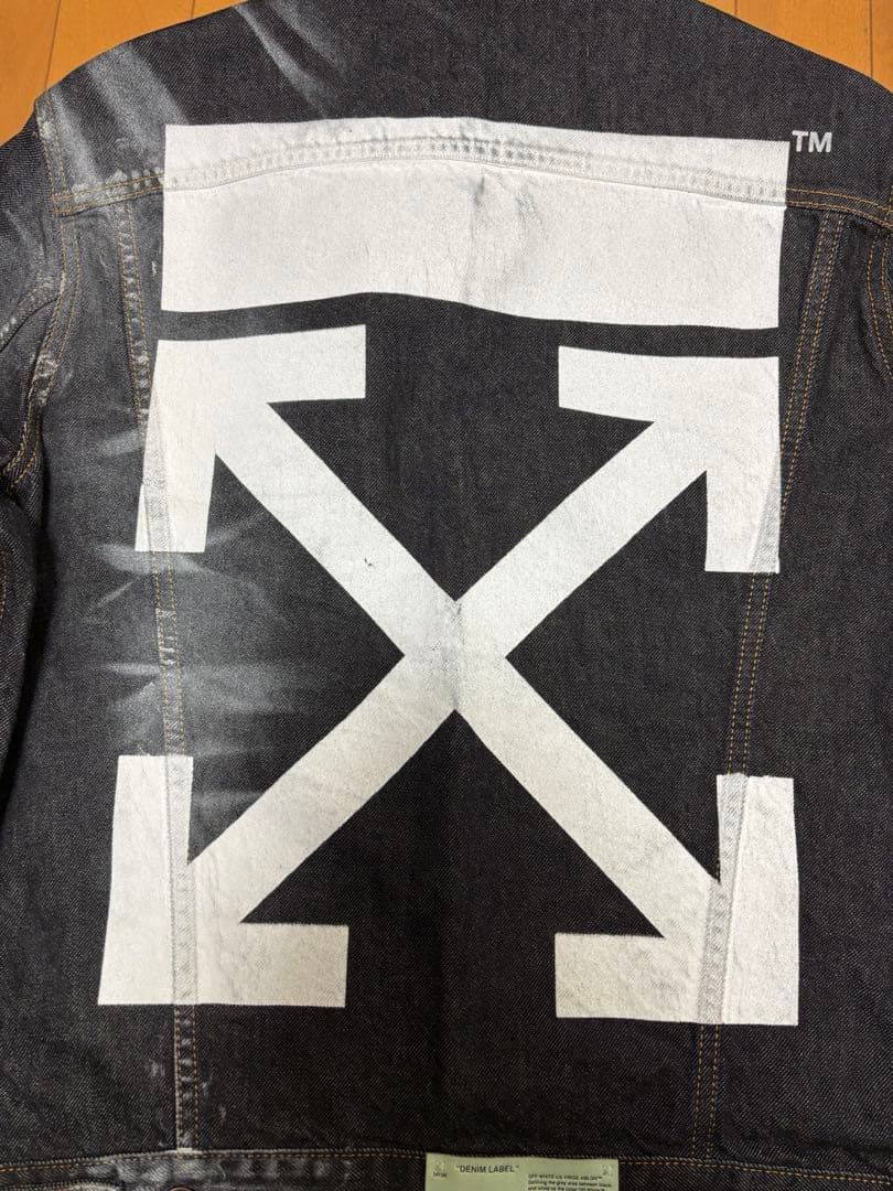 Off-White オフホワイト ブラック ダーク デニムジャケット