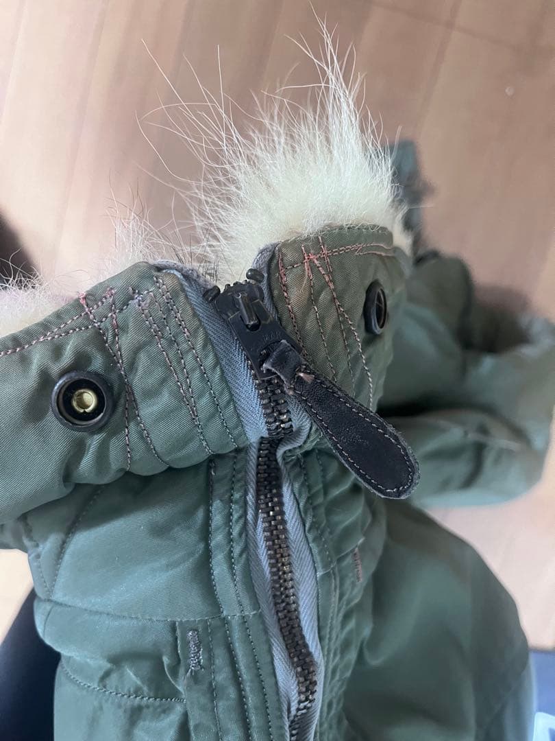 オリーブ色n2b MA1フライトジャケットファー70s短丈