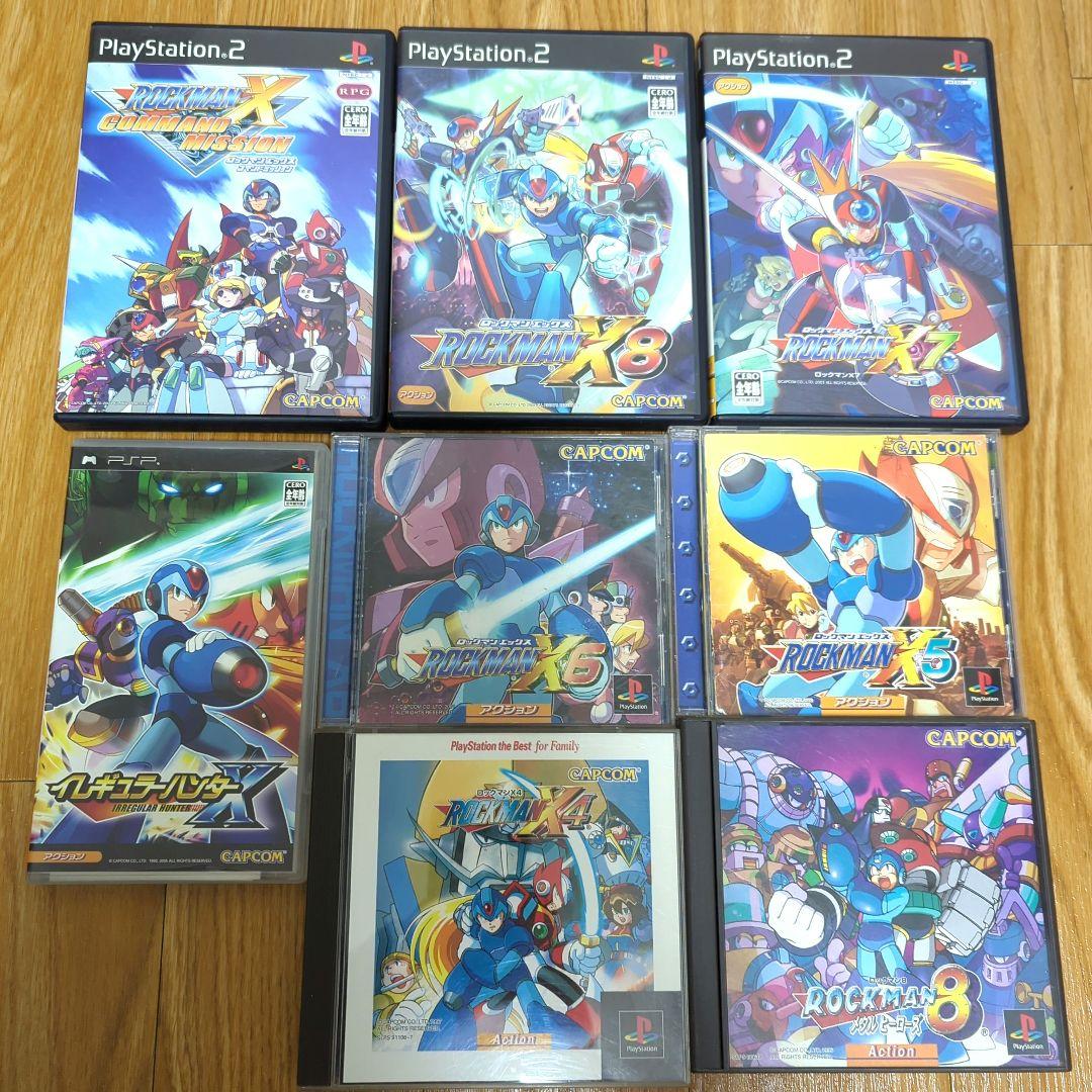 ロックマンx4〜8　コマンドミッションイレギュラーハンターx　ロックマン8セット
