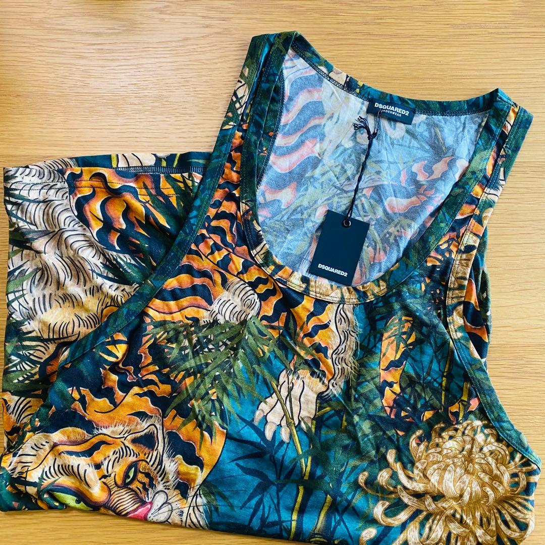 dsquared2 正規品 メンズ 無地＆虎柄 タンクトップ ディースクエアード