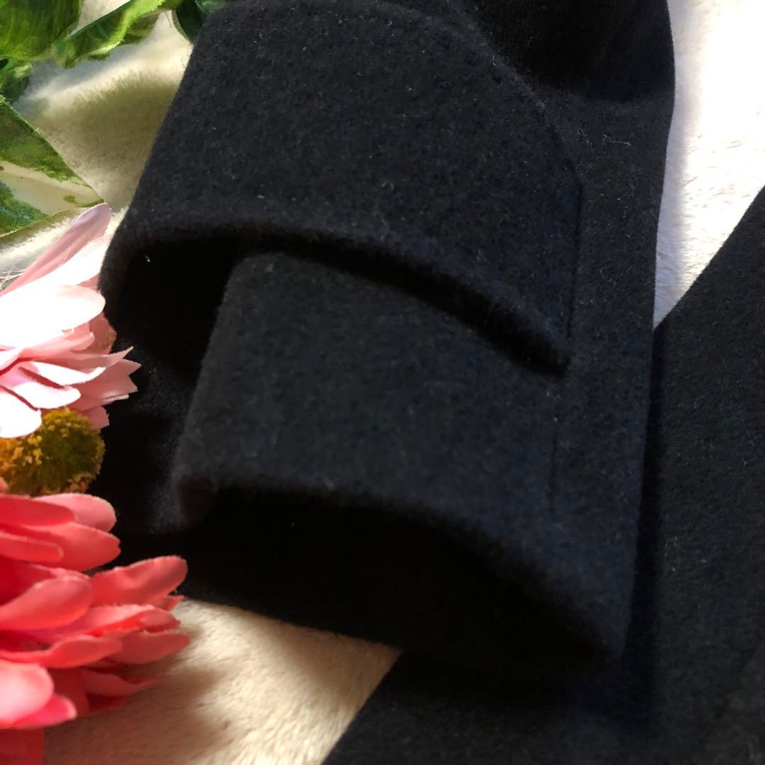 美品♡ 23区　ニジュウサンク　アンゴラコート ロング　ブラック　ベルト付き　M