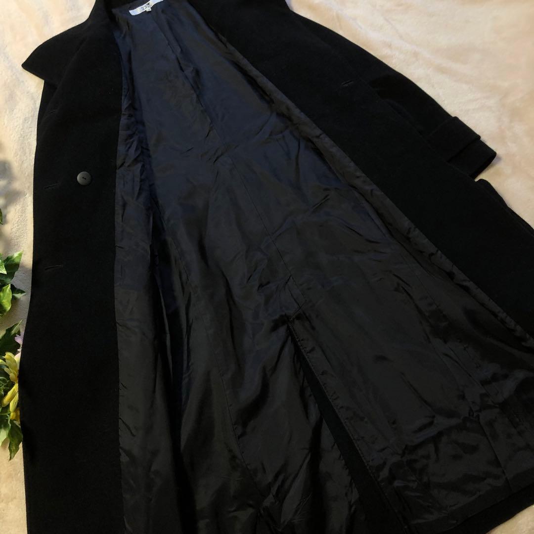 美品♡ 23区　ニジュウサンク　アンゴラコート ロング　ブラック　ベルト付き　M