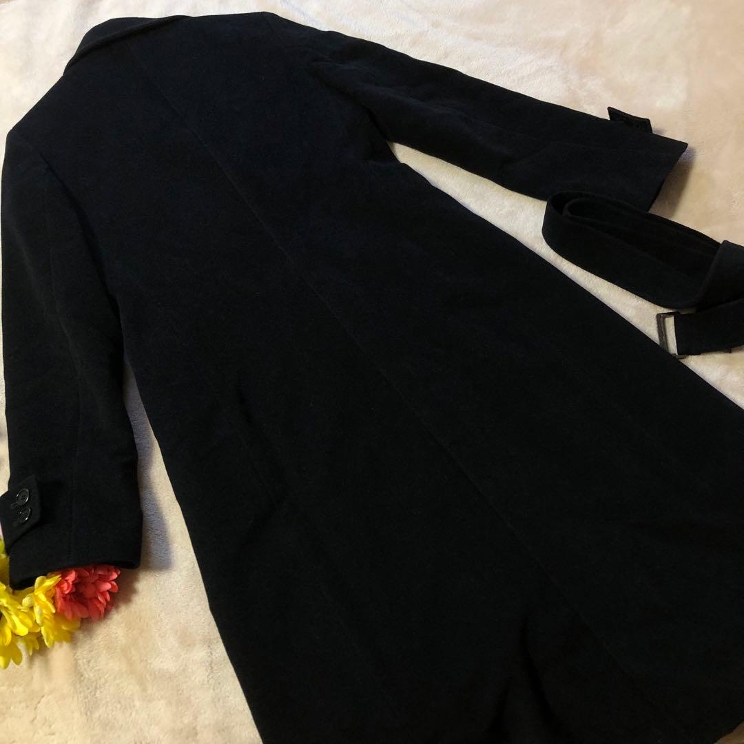 美品♡ 23区　ニジュウサンク　アンゴラコート ロング　ブラック　ベルト付き　M