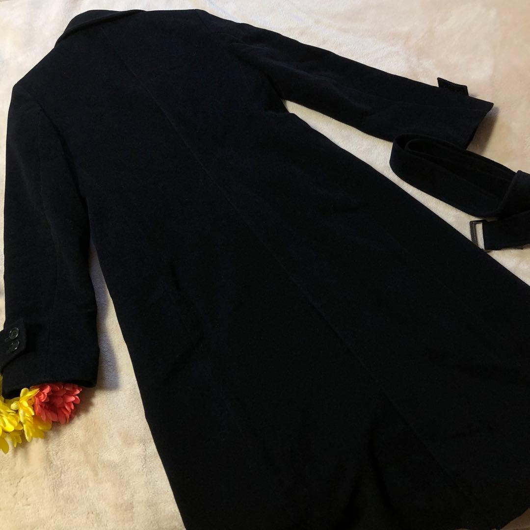 美品♡ 23区　ニジュウサンク　アンゴラコート ロング　ブラック　ベルト付き　M