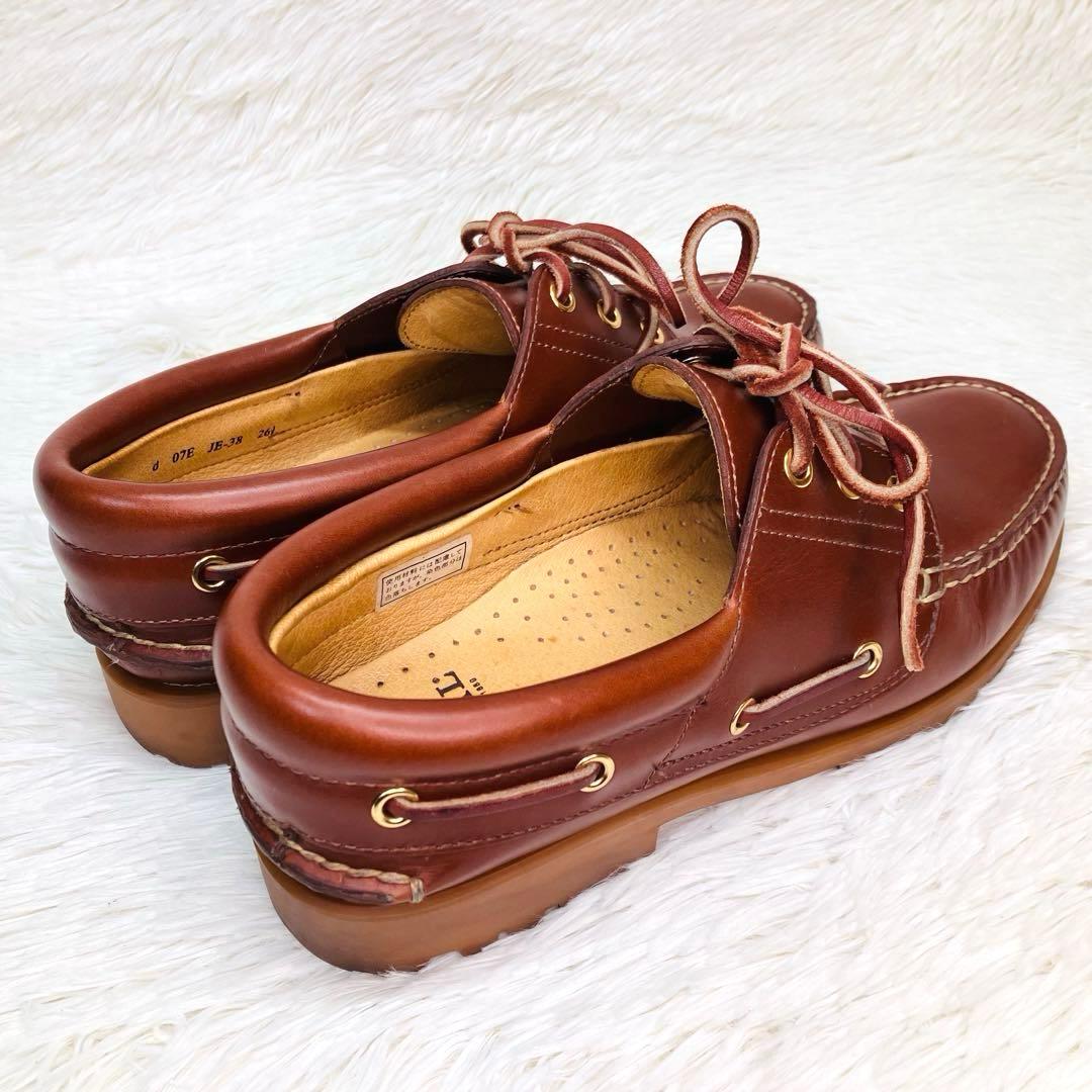 【極美品】REGAL26.5リーガル 3eye JE38 デッキシューズ レザー