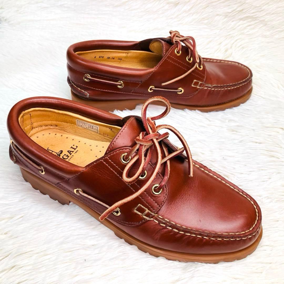 【極美品】REGAL26.5リーガル 3eye JE38 デッキシューズ レザー