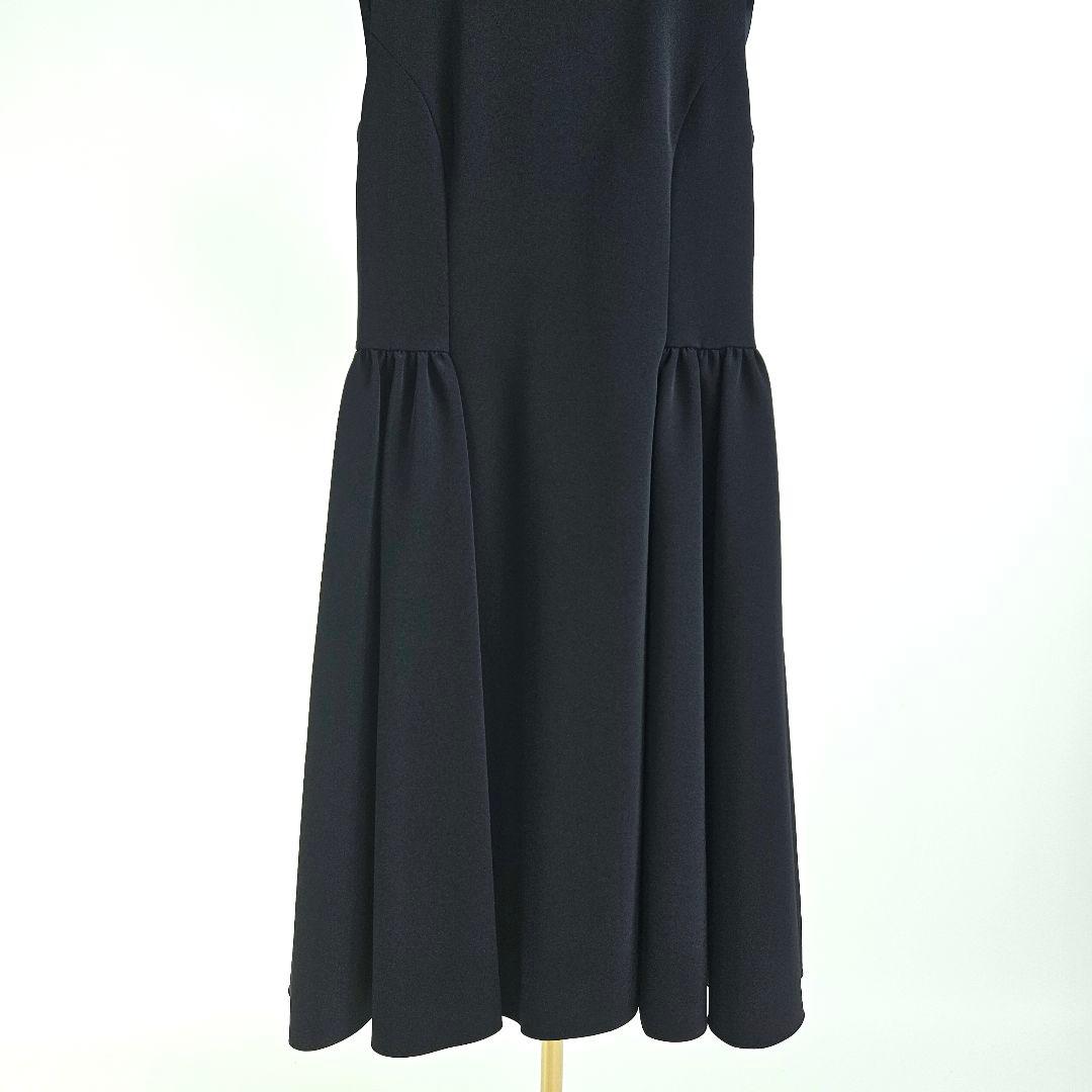 【新品同様】フォクシー ワンピース ネイビー フレア ノースリーブ　ギャザー