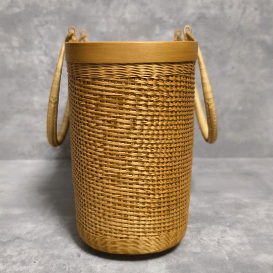 【極美品】プラニー工房 籠バッグ TBHC ハンドバック ナチュラル