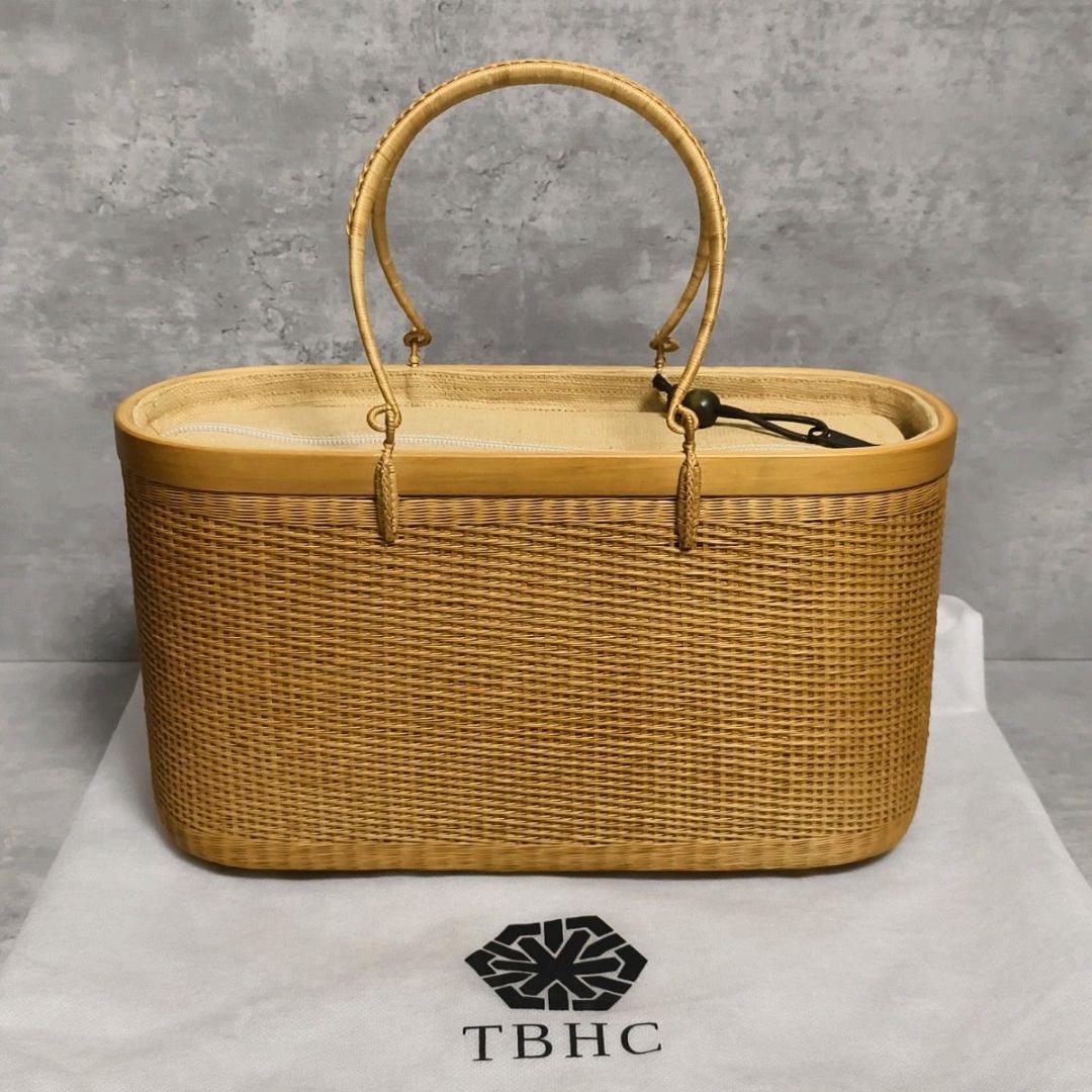 【極美品】プラニー工房 籠バッグ TBHC ハンドバック ナチュラル