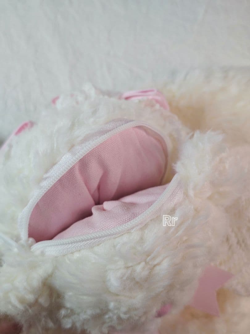 BABY うさくみゃちゃんポシェット&缶バッジ　オフ白×ピンク