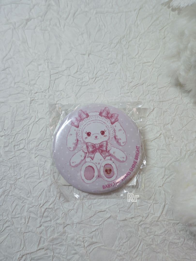 BABY うさくみゃちゃんポシェット&缶バッジ　オフ白×ピンク