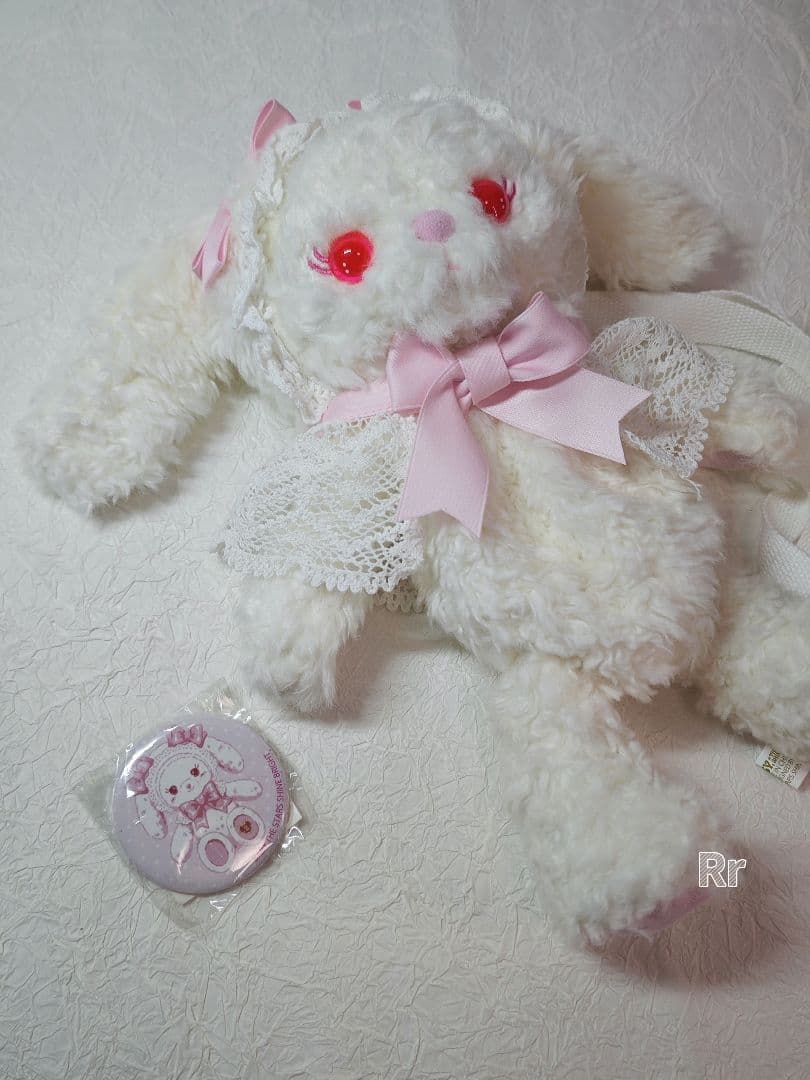 BABY うさくみゃちゃんポシェット&缶バッジ　オフ白×ピンク