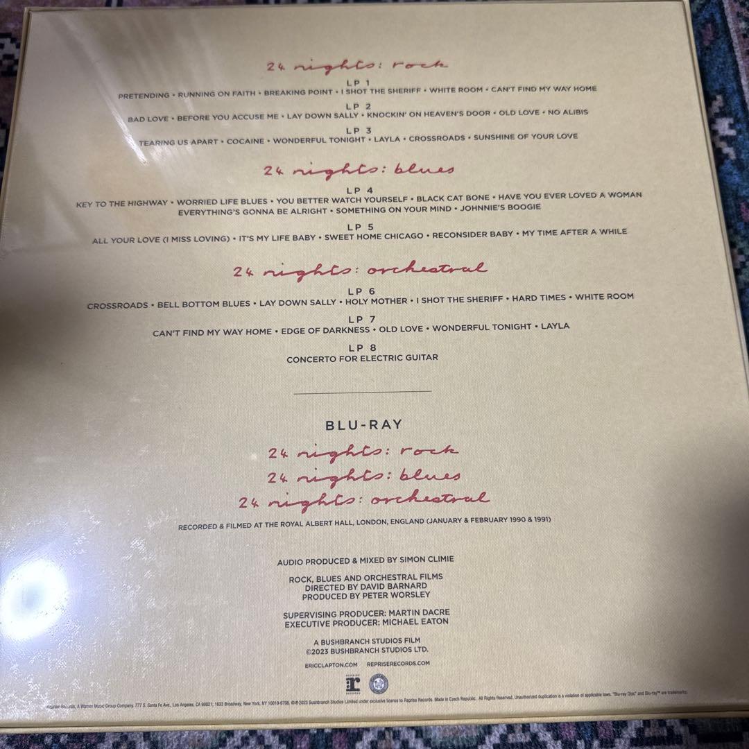 値下げ！未開封！エリック・クラプトン24 Nights 8LP+3BD ボックス