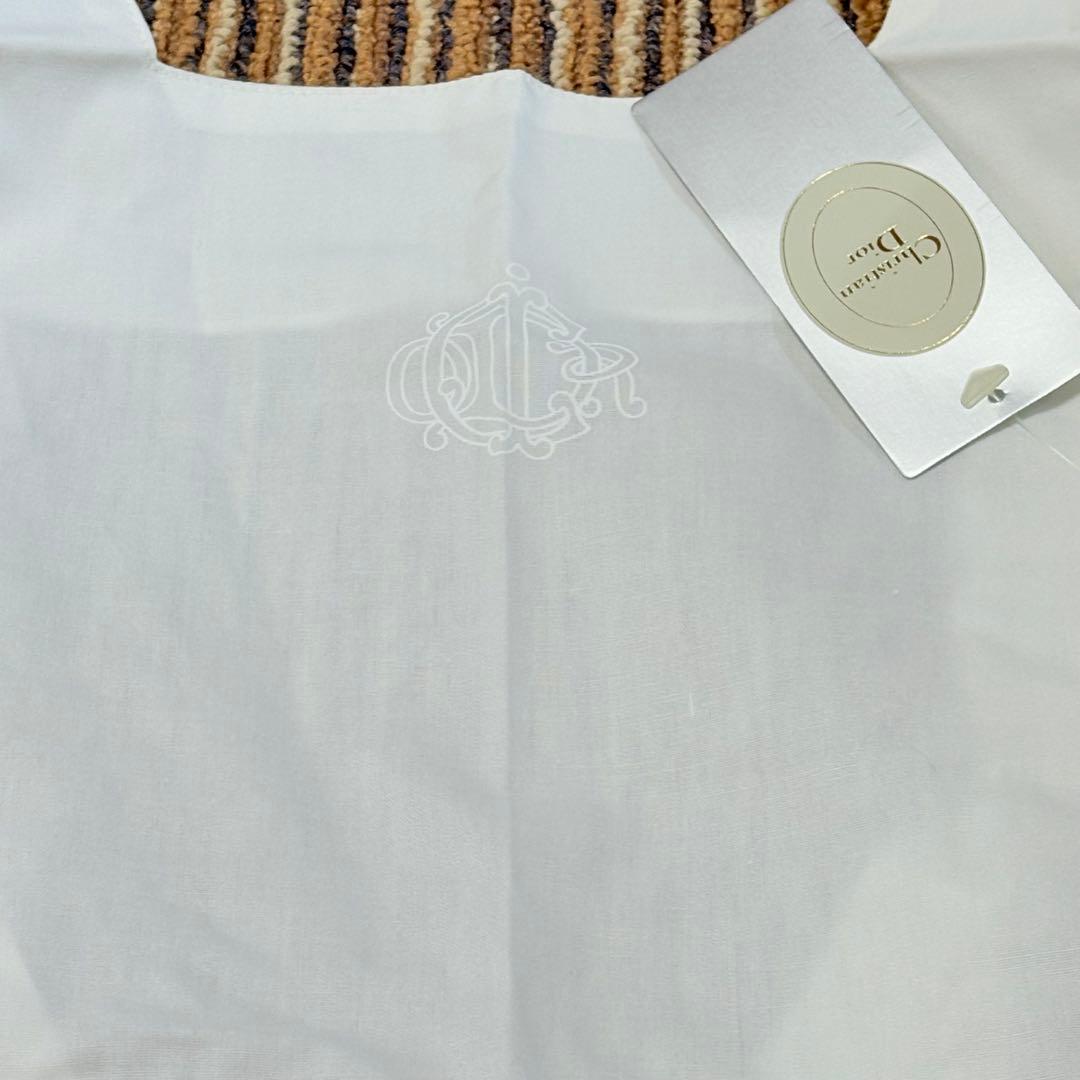 Christian Dior 旧ロゴフリルエプロン　ヴィンテージ　ホワイト