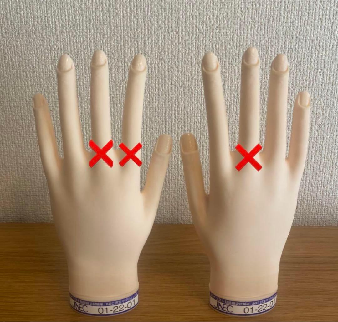 JNEC ネイリスト技能検定試験用　練習用セット認定モデルハンド