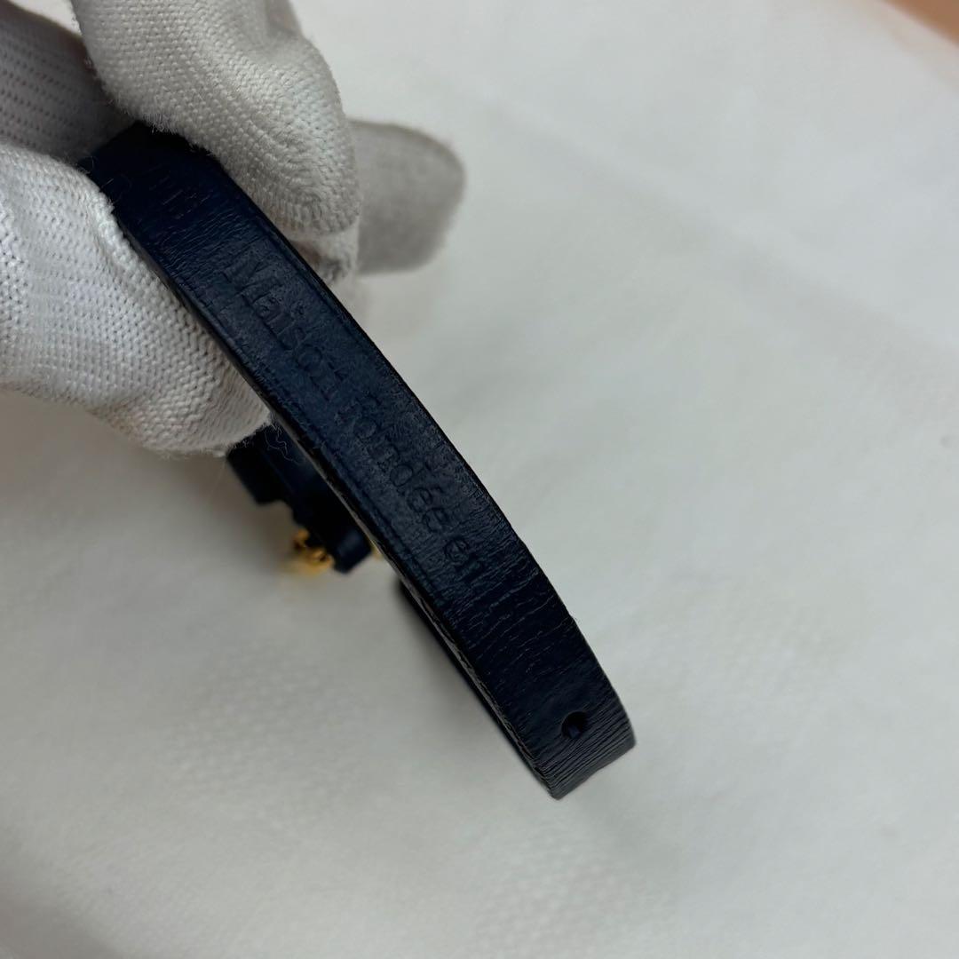 ルイヴィトン ネイビー レザー バングル ブレスレット レディース ネイビー