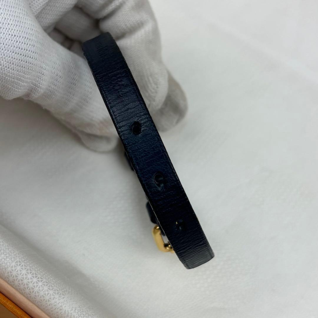 ルイヴィトン ネイビー レザー バングル ブレスレット レディース ネイビー