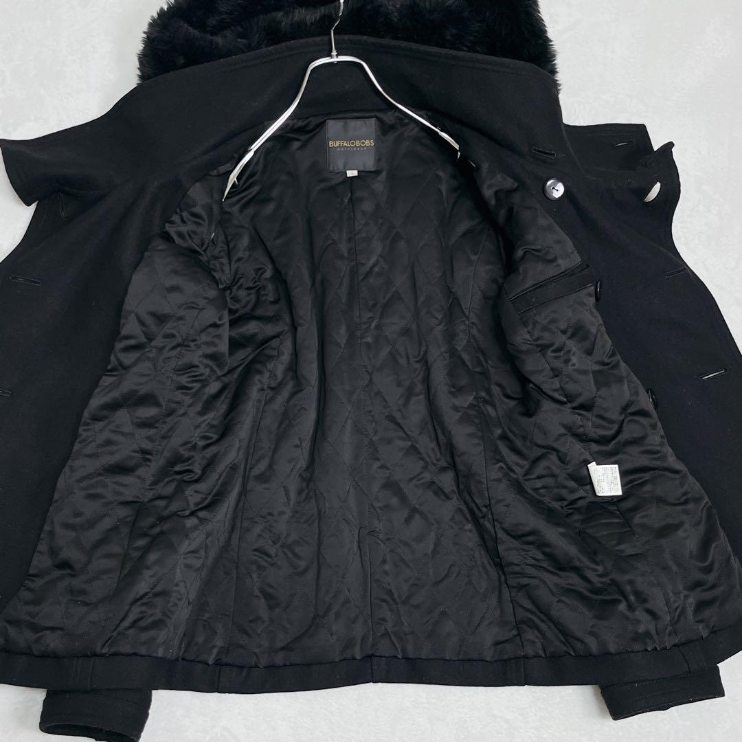 『バッファロー ボブス』 ピーコート メルトン ファーフード取外し可 中綿