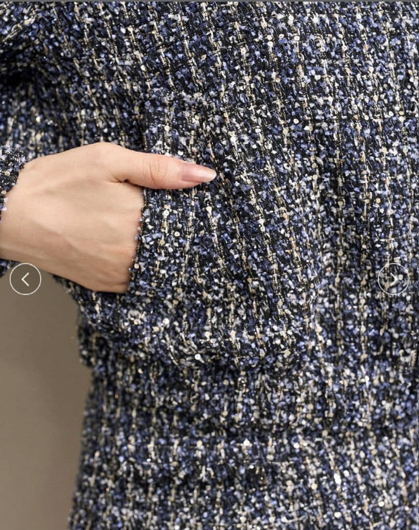 【セール価格以下】実物写真掲載 完売 SNIDEL ファー付きツイードブルゾン