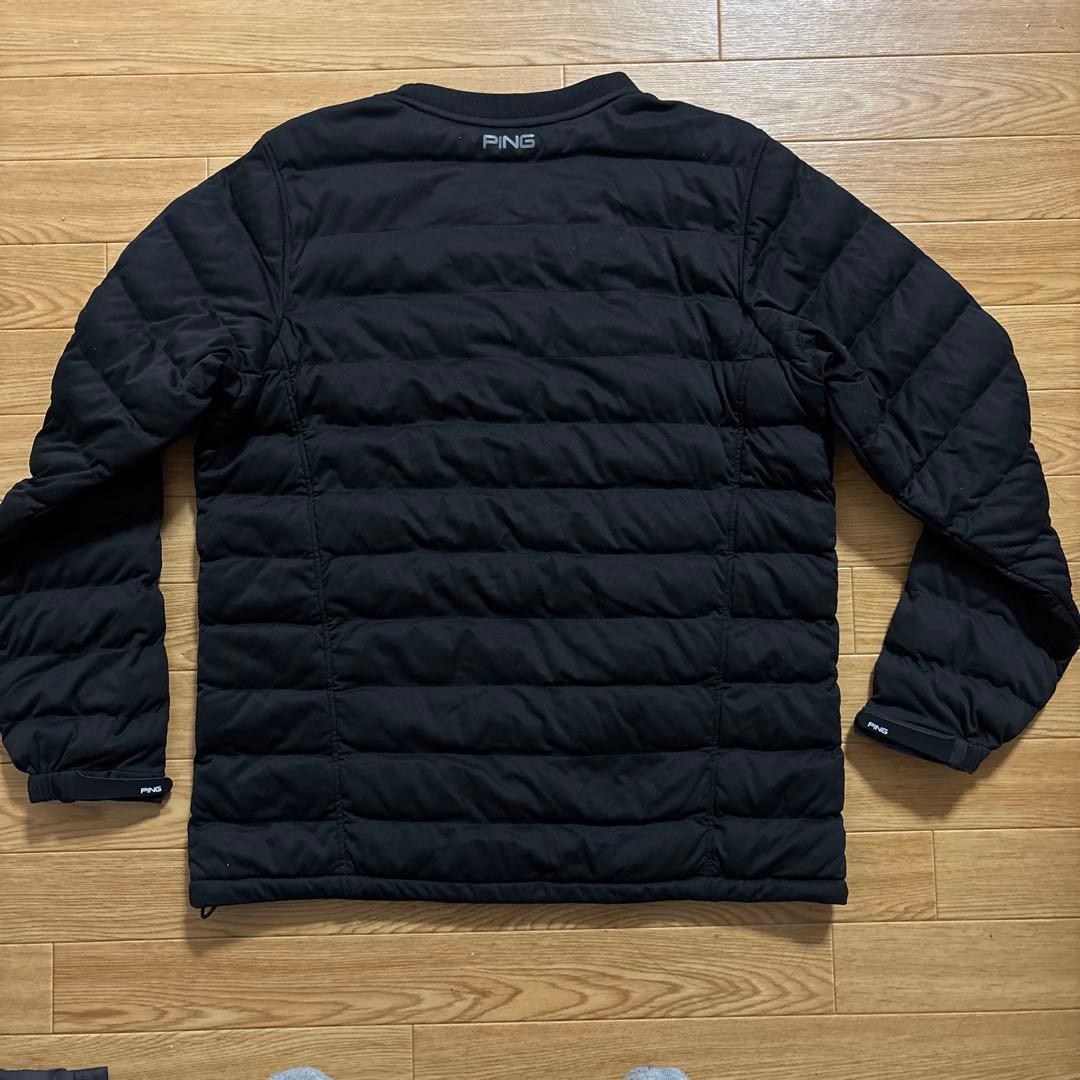 PING ピン　トライストレッチ高機能中綿プルオーバー　ブラック　Lサイズ