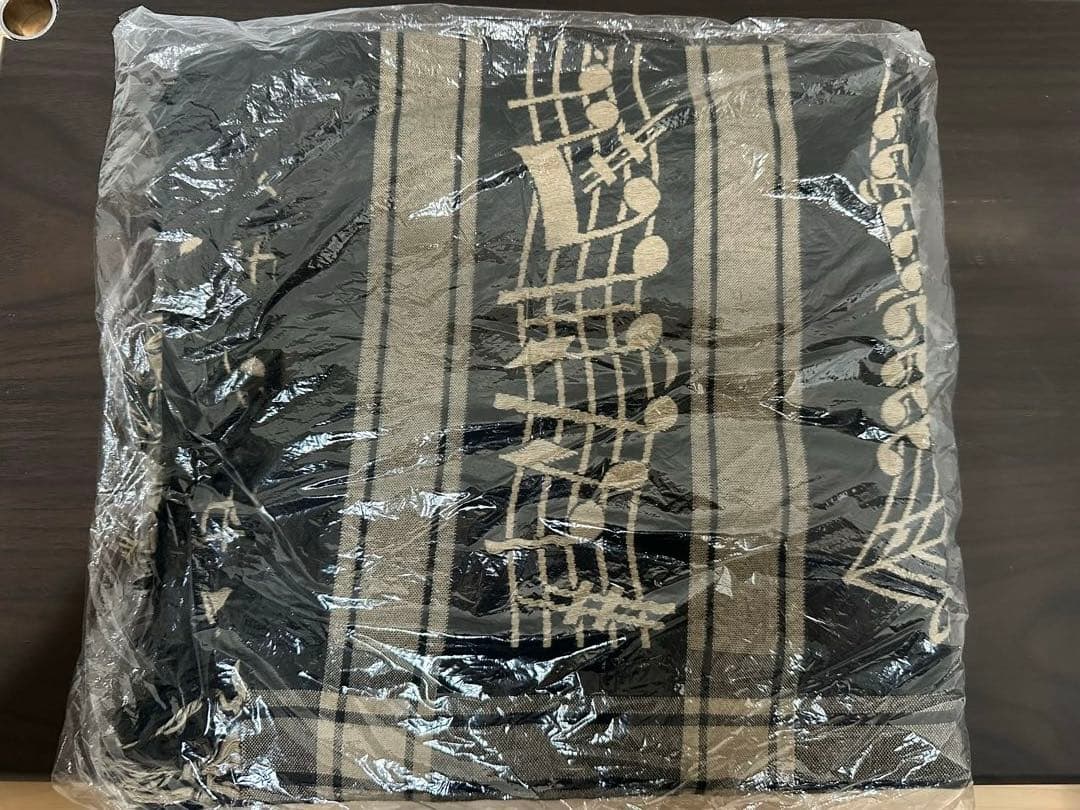 【美品】NUMBER (N)INE 07SS 音符ストール 茶x黒