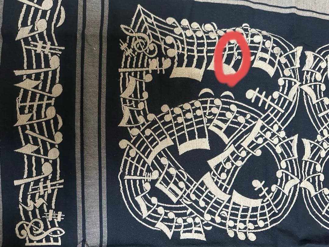 【美品】NUMBER (N)INE 07SS 音符ストール 茶x黒