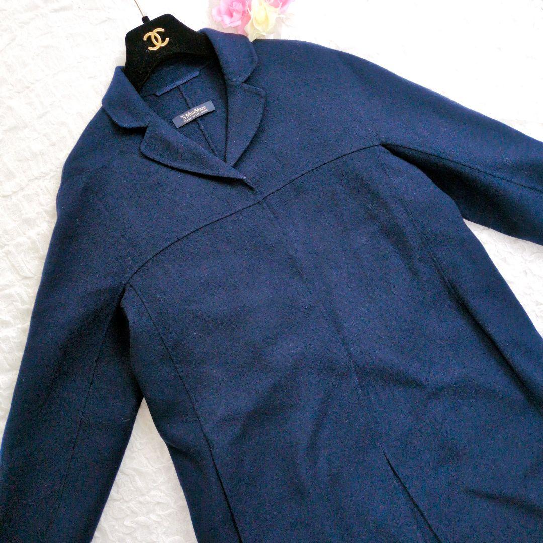 S MaxMara　ダブルフェイスコート　クチートアマーノ　ネイビー