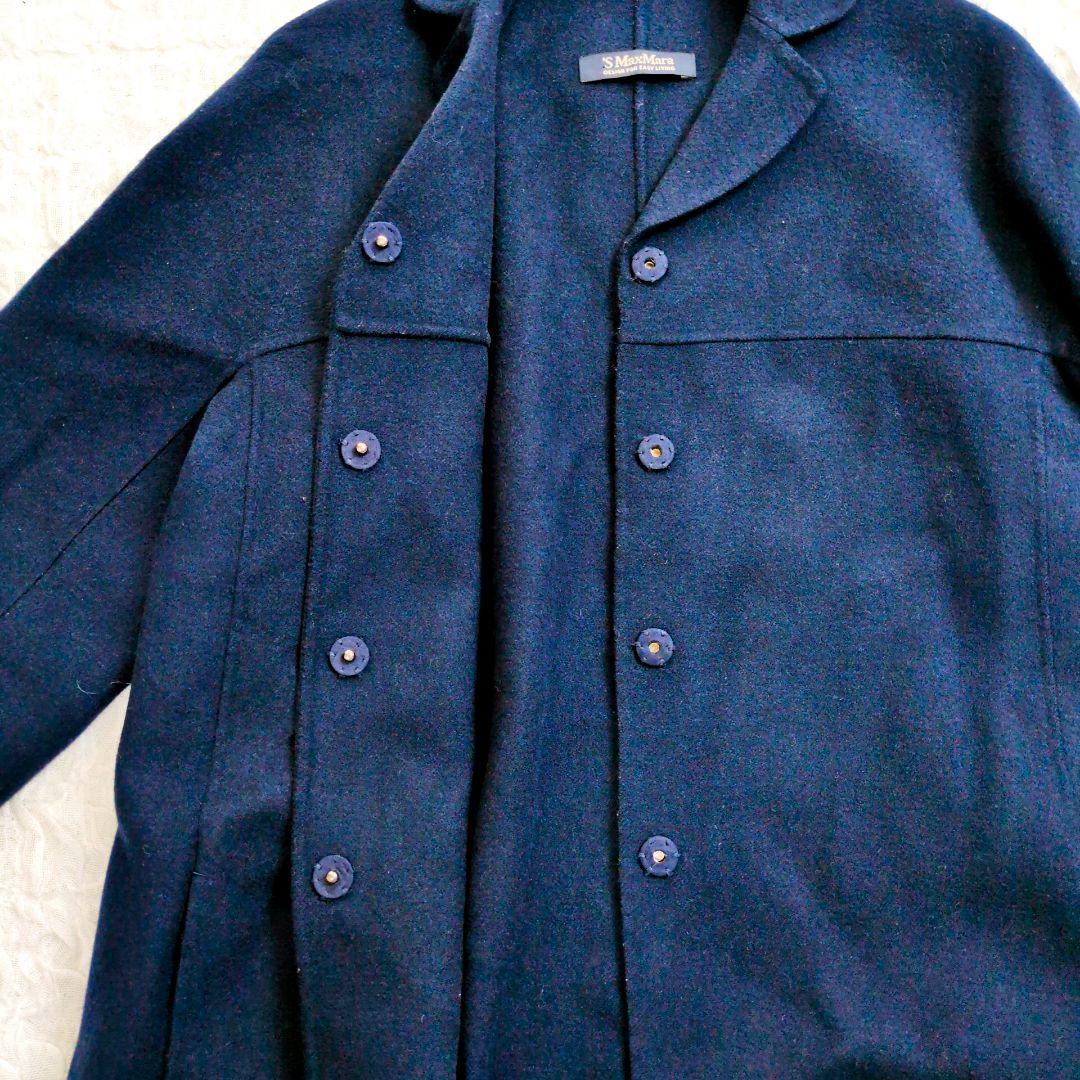 S MaxMara　ダブルフェイスコート　クチートアマーノ　ネイビー