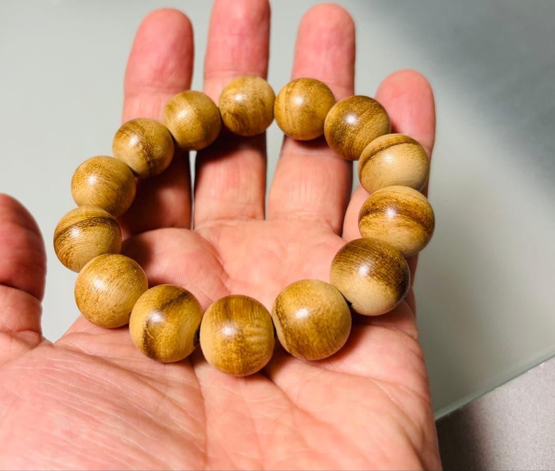 希少香木 沈香腕輪（特大珠）